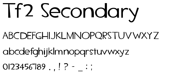 TF2 Secondary font